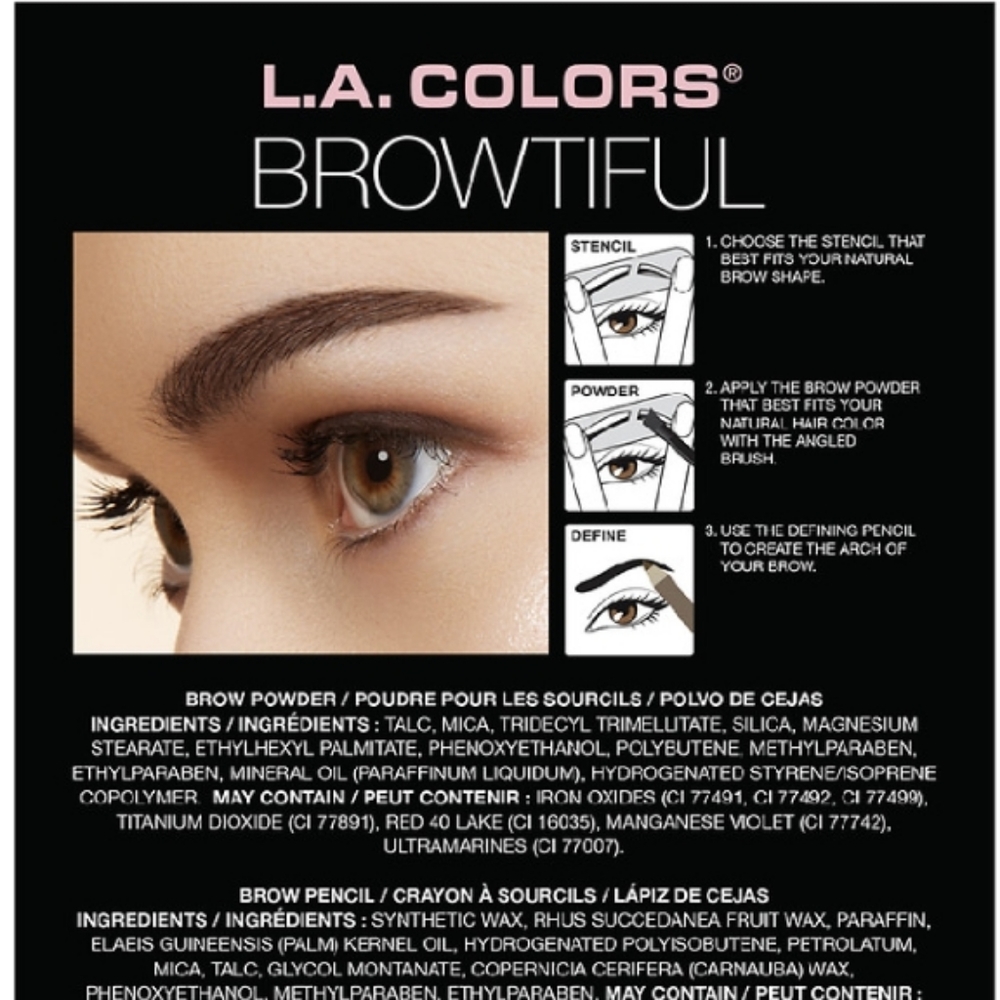 L.A. Colors Browtiful Light Medium 7 Piece Brow Filler Kit NWT - Picture 5 of 6